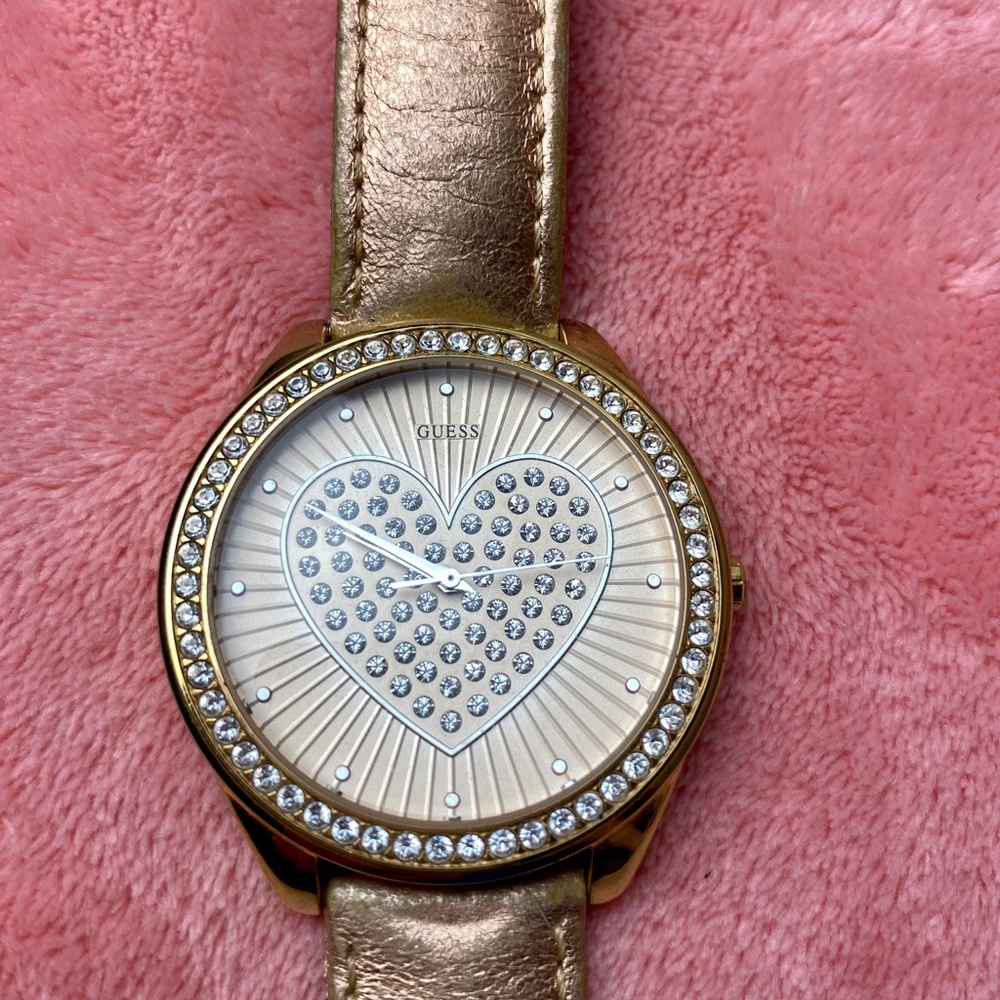 Guess Rhinestone Rose Gold Watch